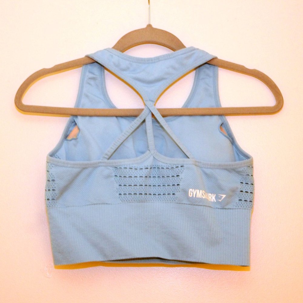 Gymshark Seamless Crop Vest light Blue
